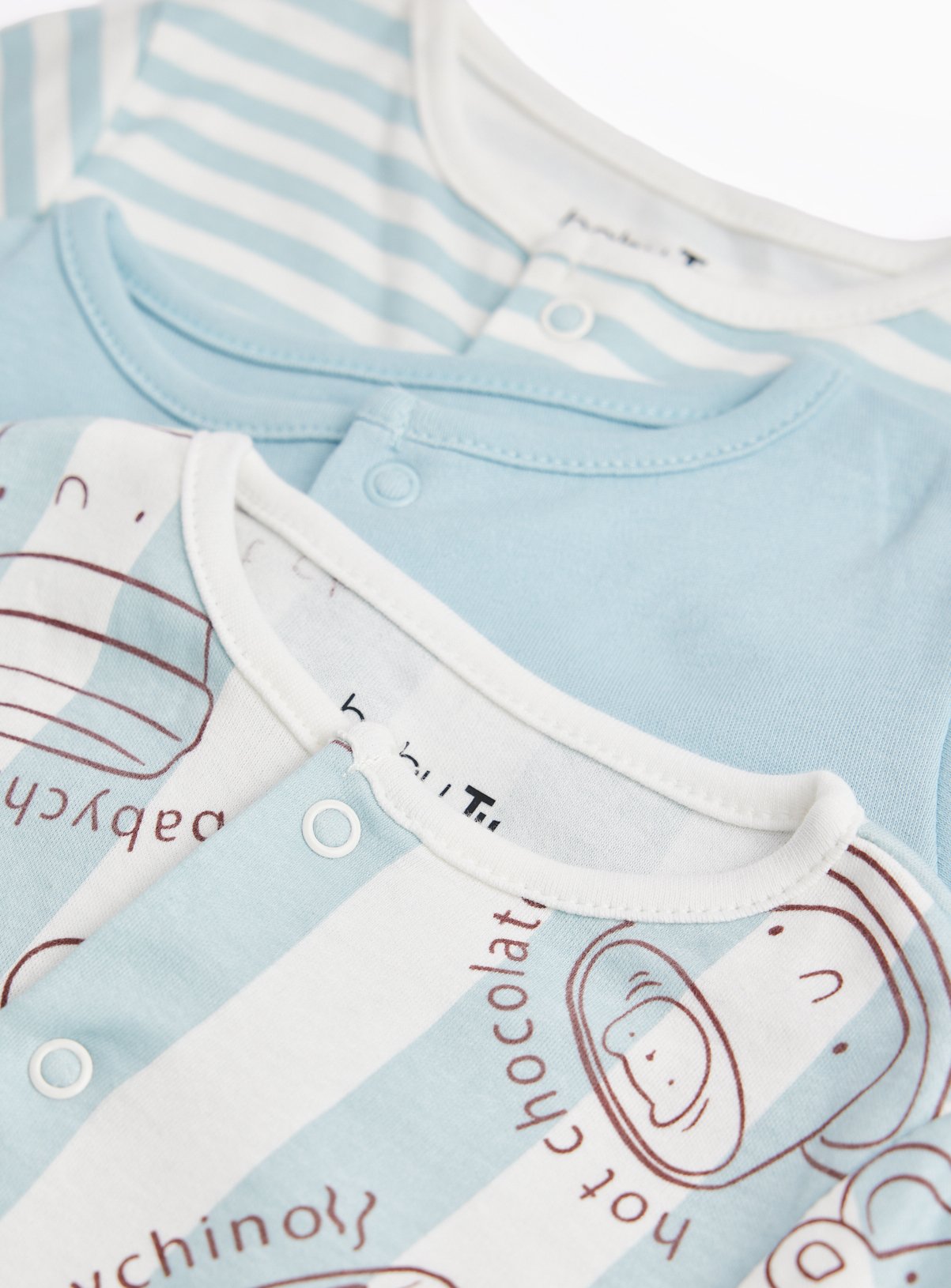 Hot Chocolate & Cookies Sleepsuits 3-Pack Up to 1 mth - Image 2 thumbnail